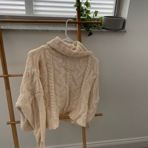 cream turtleneck